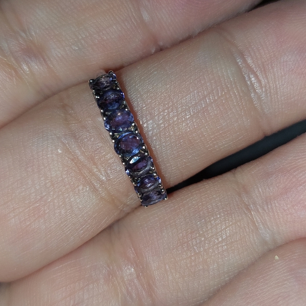 Tanzanite Purple Gemstone Silver Ring